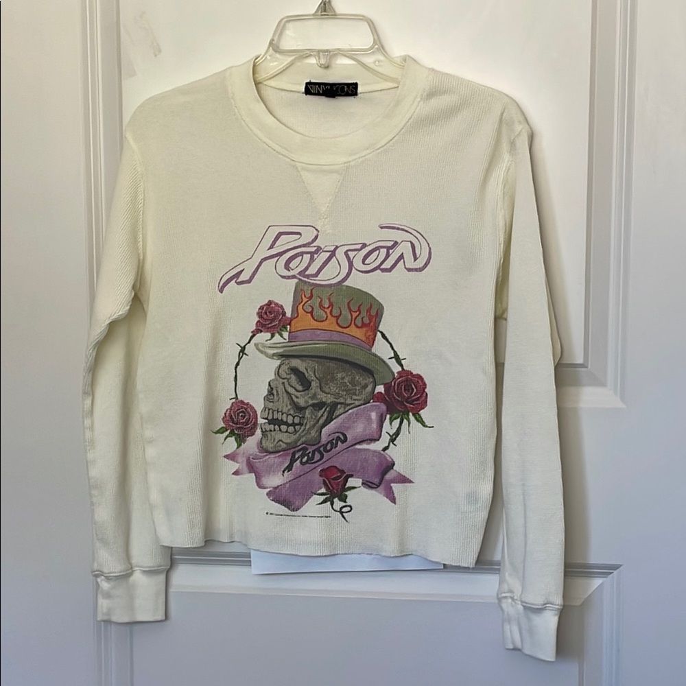 Vinyl Icons Poison Waffle Knit Top XS